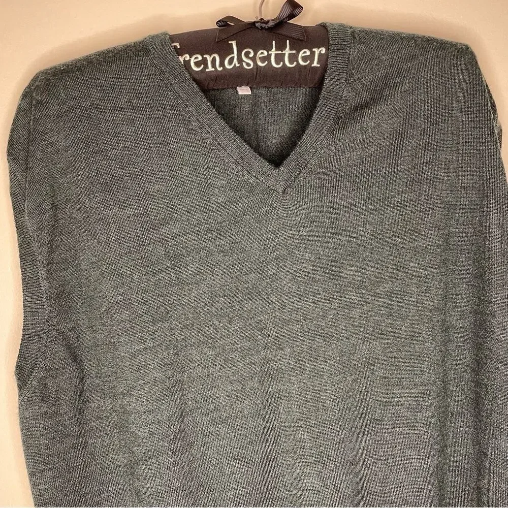 Peter Millar Crown Sweater Vest V Neck Merino Wool Golf Preppy Grandpa Green XL